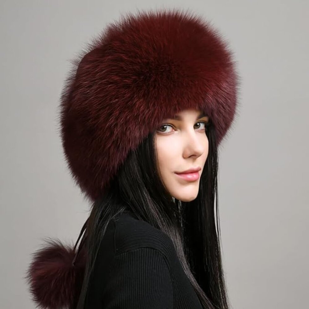 Women Real Fox Fur Hat